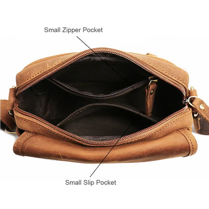 Men Vintage Leather Messenger Bag | Romeo