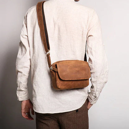 Men Vintage Leather Messenger Bag | Romeo