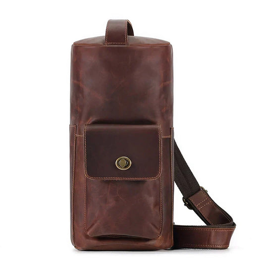 Men Vintage Leather Bottle Sling Bag | Lars