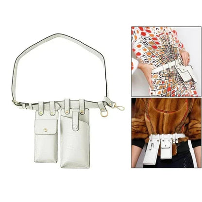 Women Dual Pocket Leather Utility Belt | Issy