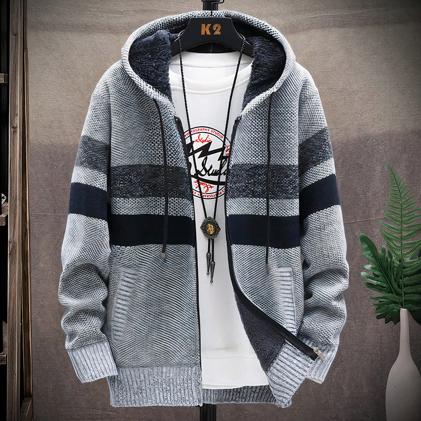 Luxurious Wool Autumn Hoodie for Men | Foxley