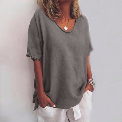 Relaxed Linen T-Shirt | Lavinia