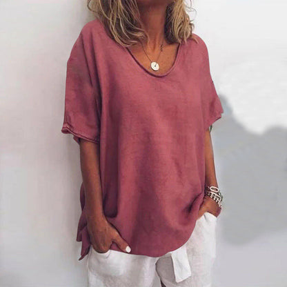 Relaxed Linen T-Shirt | Lavinia