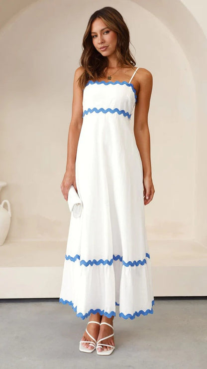 Scallop-Trim Maxi Dress | Regina