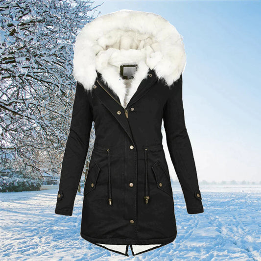 Women Faux Fur-Lined Winter Parka | Fayeanne