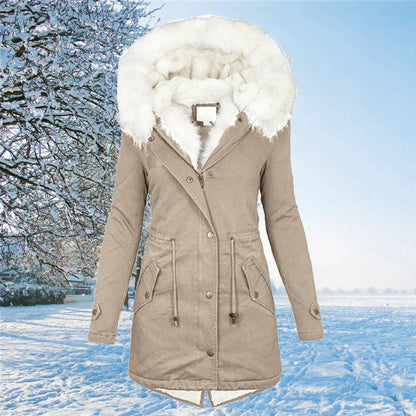 Women Faux Fur-Lined Winter Parka | Fayeanne