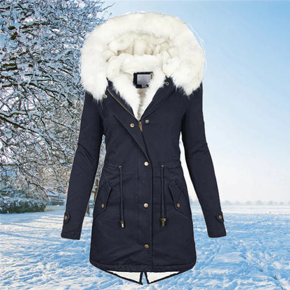 Women Faux Fur-Lined Winter Parka | Fayeanne