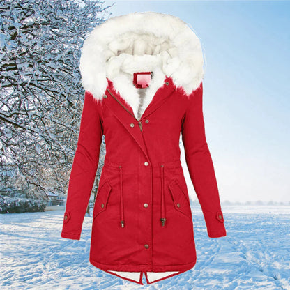 Women Faux Fur-Lined Winter Parka | Fayeanne