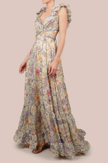 Floral Chiffon Maxi Dress | Aaliyah