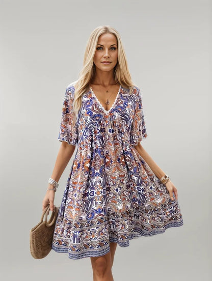 Boho Paisley Print Dress | Zadie