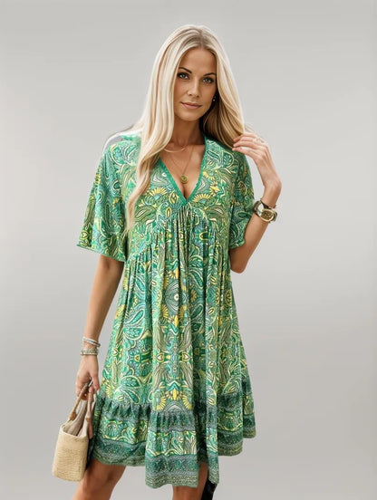 Boho Paisley Print Dress | Zadie