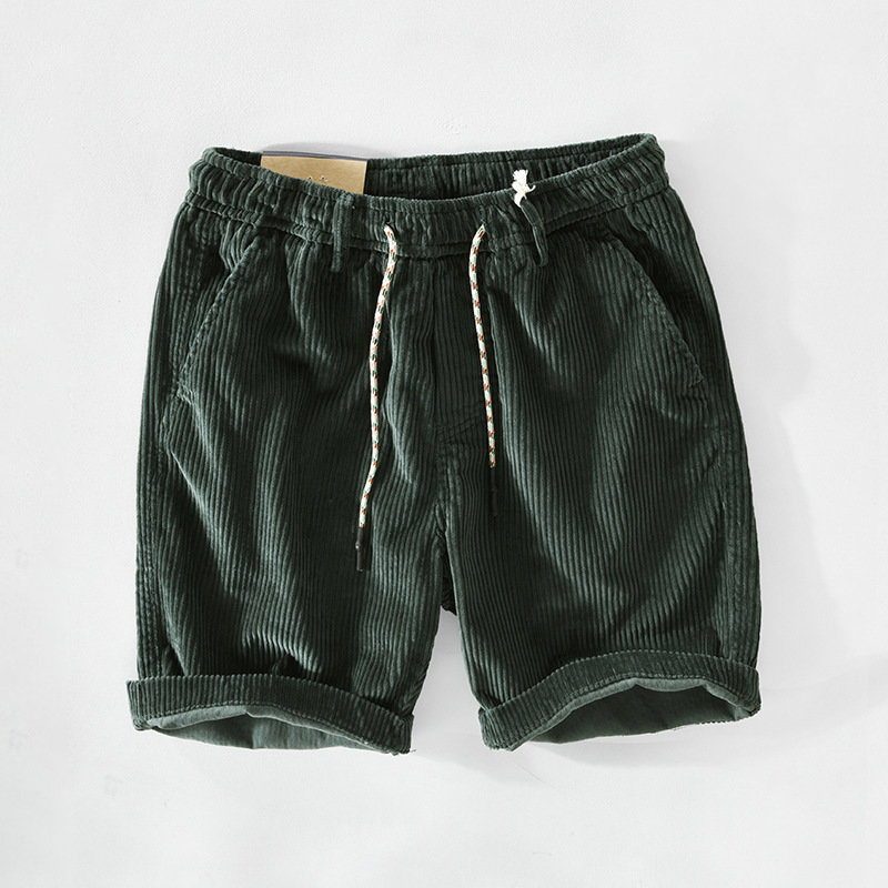 Breathable Cotton Summer Shorts Green