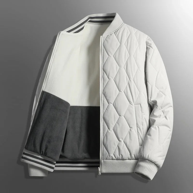 Reversible Quilted Bomber Jacket - White