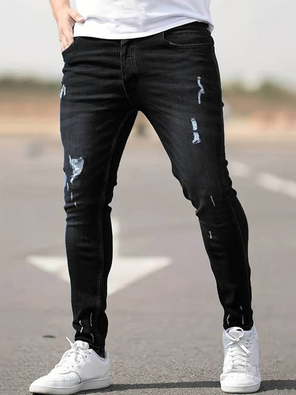 Slim-Fit Distressed Denim Jeans | Kavanaugh