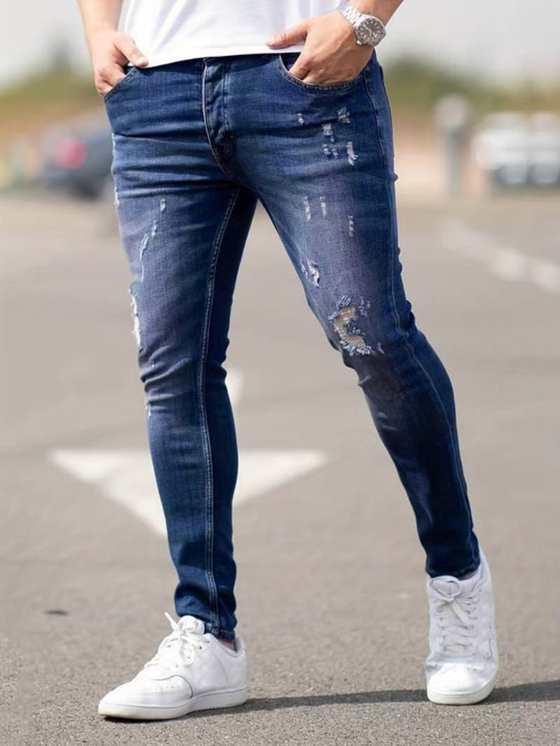 Slim-Fit Distressed Denim Jeans | Kavanaugh