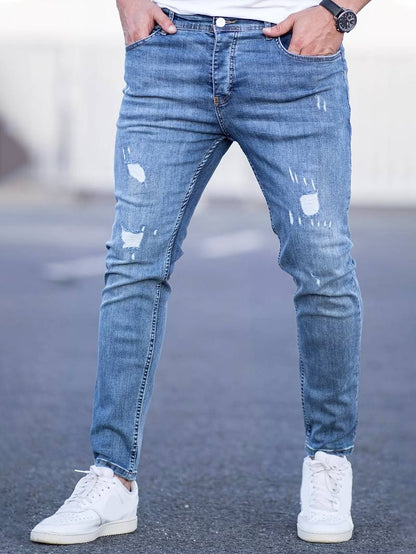 Slim-Fit Distressed Denim Jeans | Kavanaugh