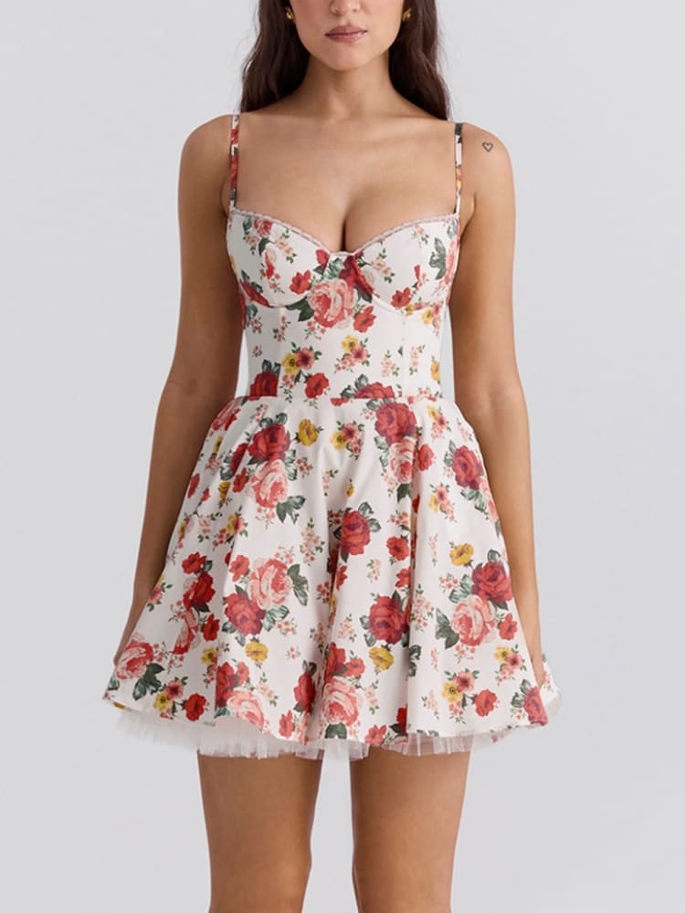 Women Mini Dress Floral Print Polyester | Jubilee-6