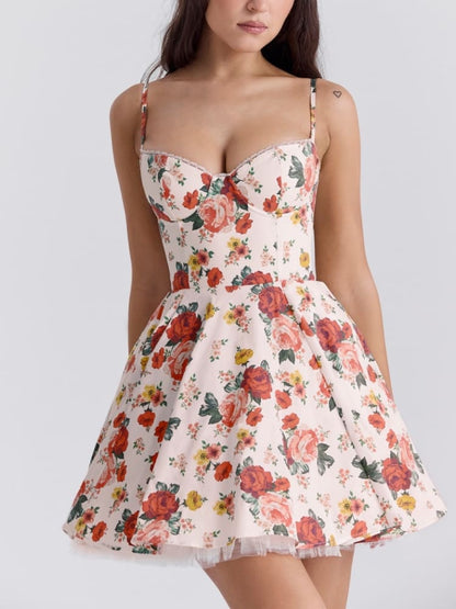 Variant image for Women Mini Dress Floral Print Polyester | Jubilee-1