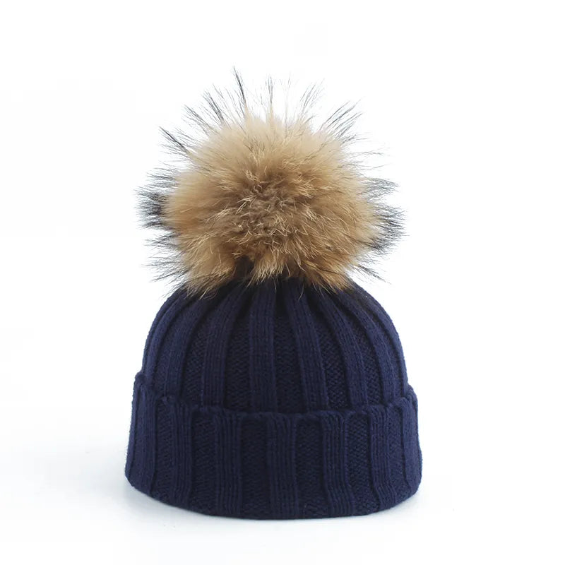 Mila – Winter Knitted Pom Beanie – Fun & Fashionable