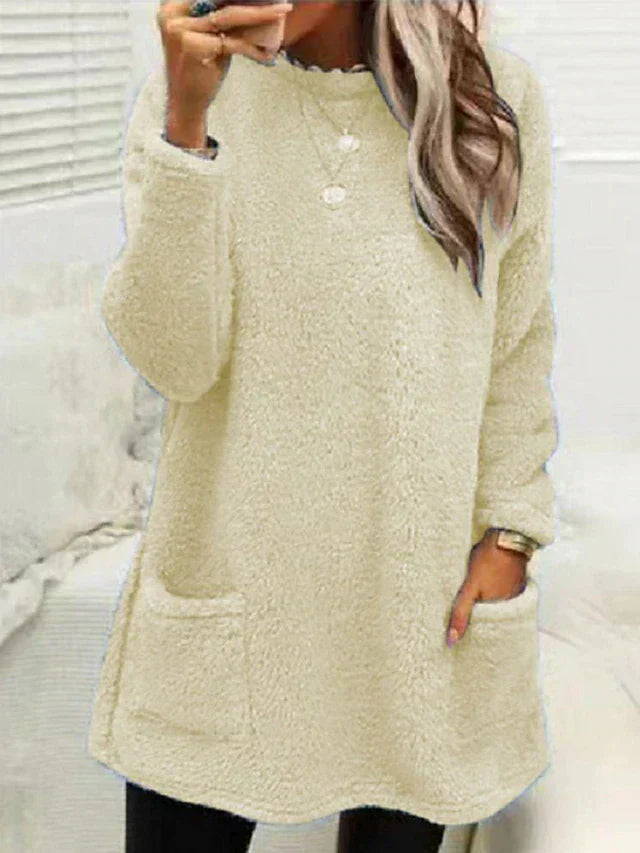Women Cozy Fleece Oversized Sweater | Remie