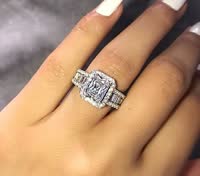 Women Diamond Ring Silver | Elegance-3