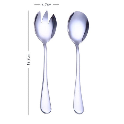 Variant image for Stainless Steel Salad Serving Set Gold | Elegant Dining-3