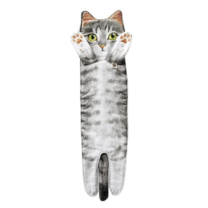 Hanging Cotton Towel with Cat Design