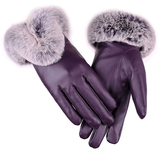 Women Elegant Faux Fur Lined Gloves | Celeste