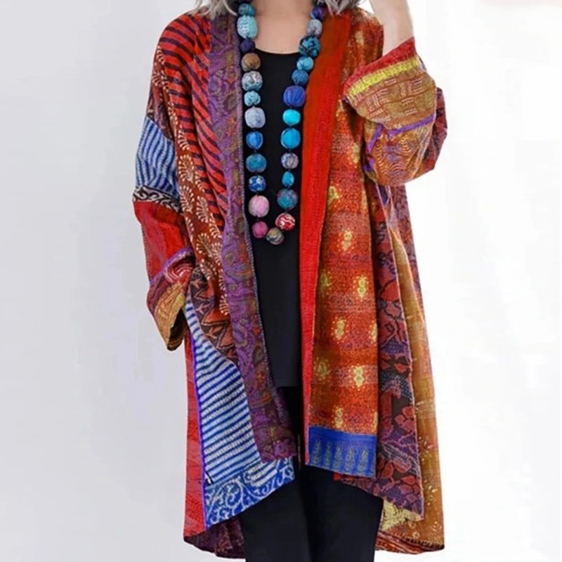 Women Patchwork Kimono Cardigan | Apen