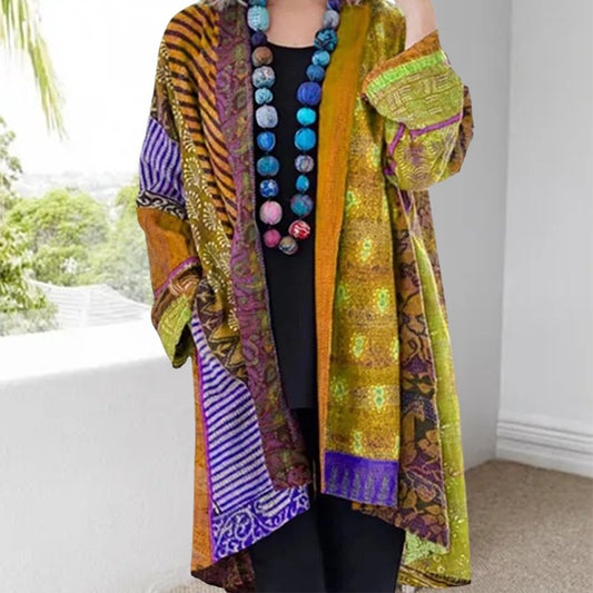 Women Patchwork Kimono Cardigan | Apen