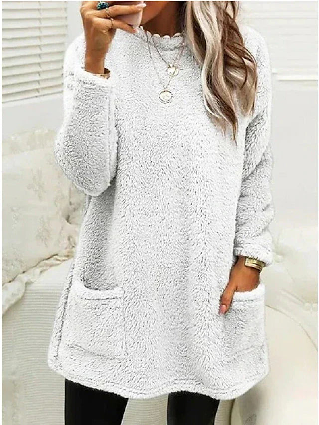 Women Cozy Fleece Oversized Sweater | Remie