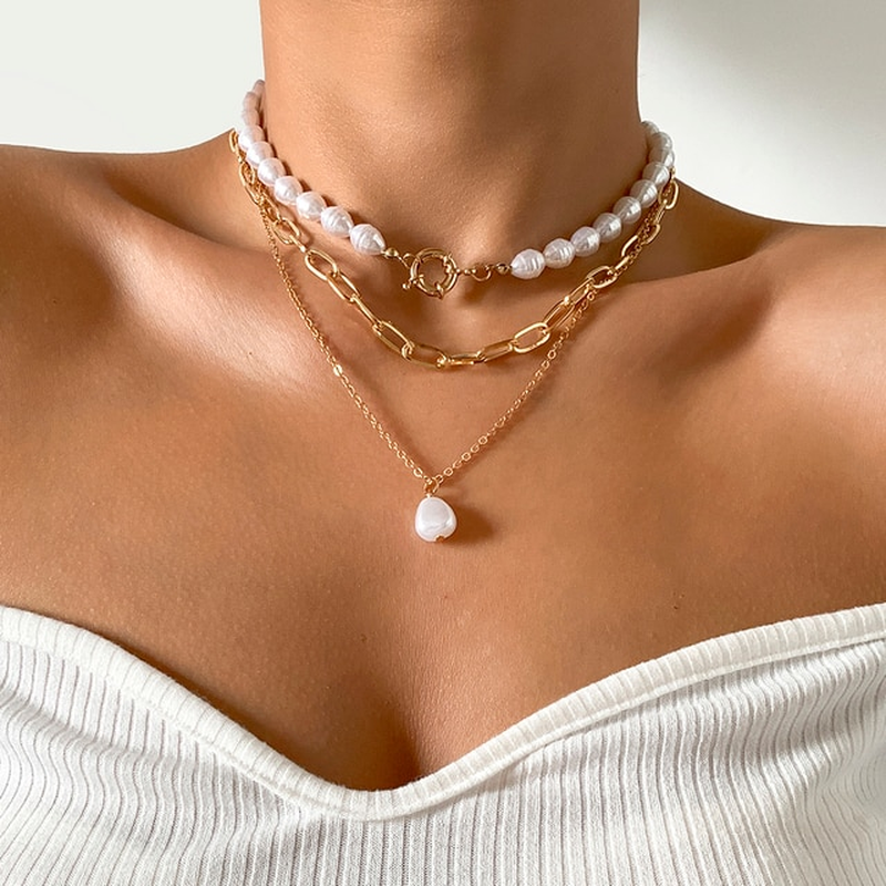 Women Pearl Necklace White | Jasmine-5