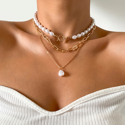 Women Pearl Necklace White | Jasmine-5