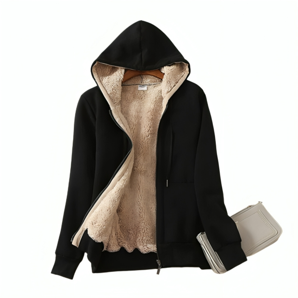 Women Fleece-Lined Zip-Up Hoodie | Zandra