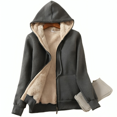 Women Fleece-Lined Zip-Up Hoodie | Zandra