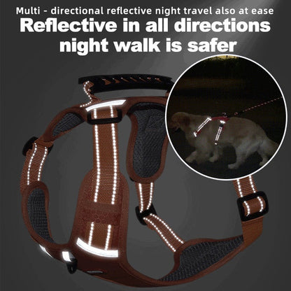 Adjustable Dog Harness No Pull Breathable Fabric | Comfortable Control for Dogs-3