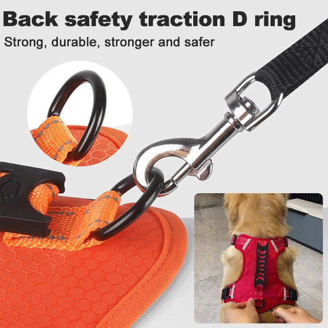 Adjustable Dog Harness No Pull Breathable Fabric | Comfortable Control for Dogs-2