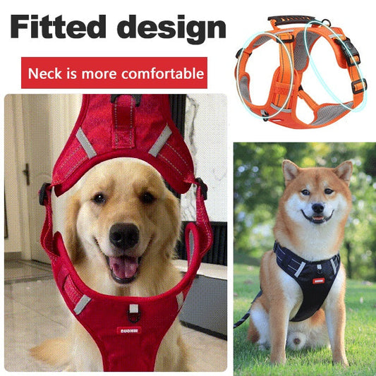 Adjustable Dog Harness No Pull Breathable Fabric | Comfortable Control for Dogs-1