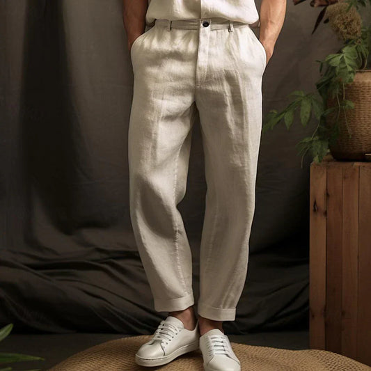 Relaxed Linen Blend Trousers | Johan