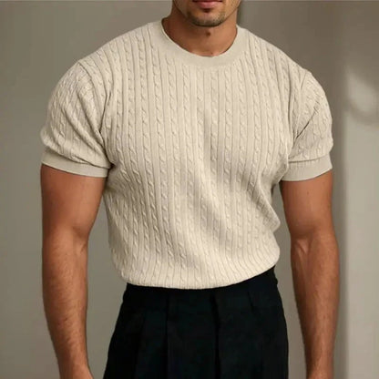 Stylish Ribbed Knit Summer Shirt | Omar