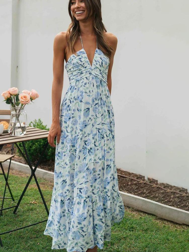 Floral Halter Maxi Dress | Scarlett