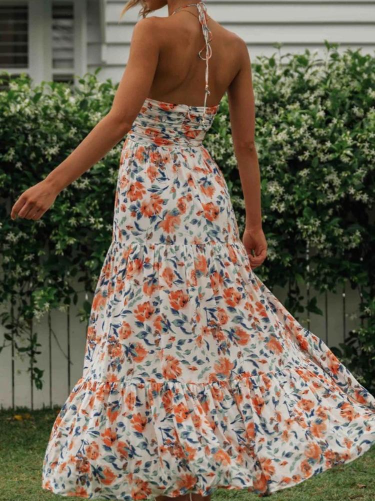 Floral Halter Maxi Dress | Scarlett