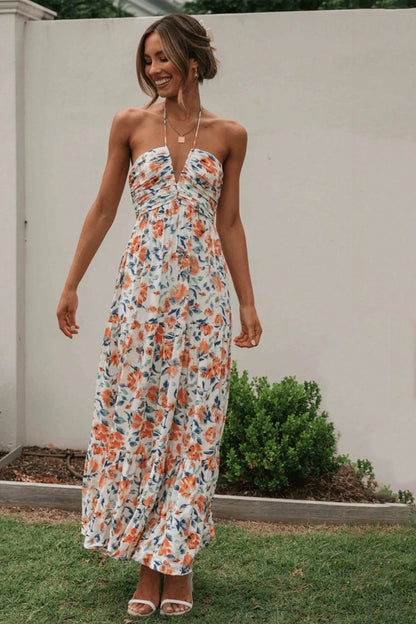 Floral Halter Maxi Dress | Scarlett