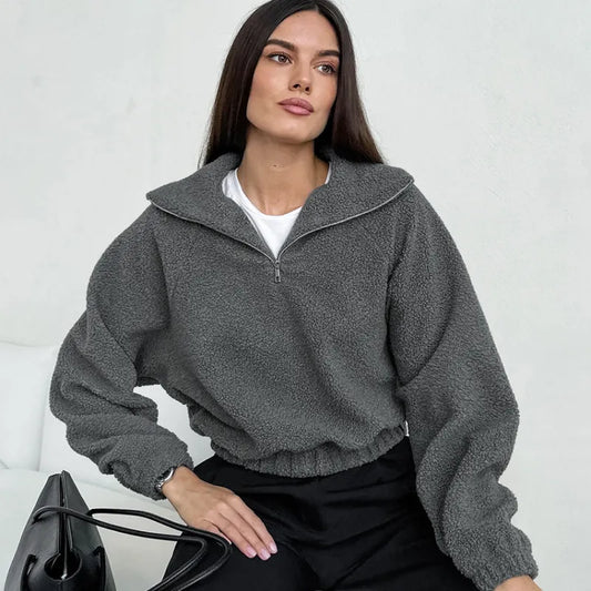 Women Half-Zip Fleece Pullover | Dahlina