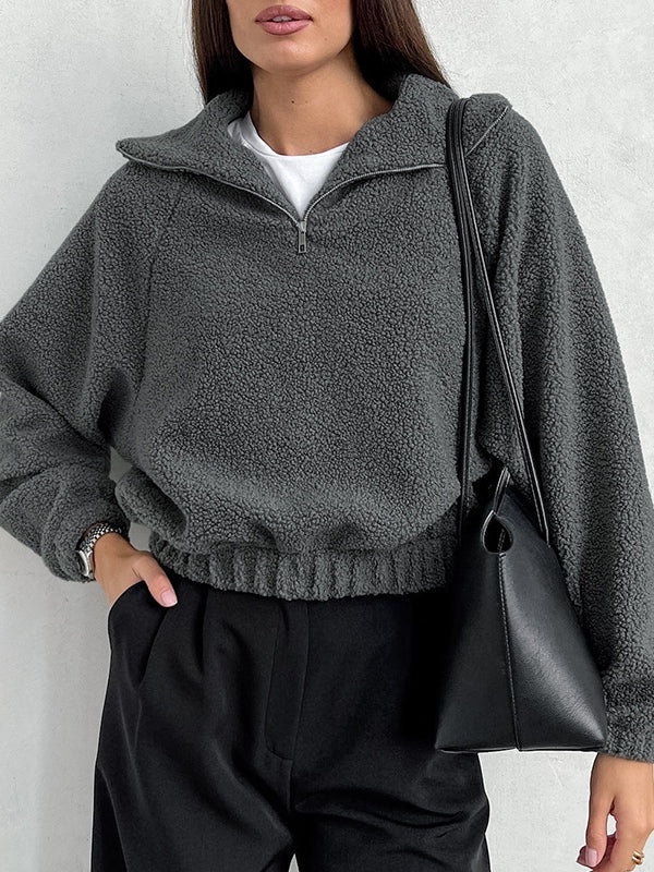 Women Half-Zip Fleece Pullover | Dahlina