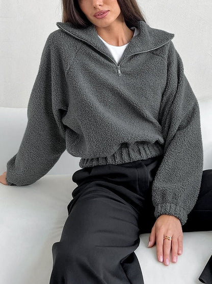Women Half-Zip Fleece Pullover | Dahlina