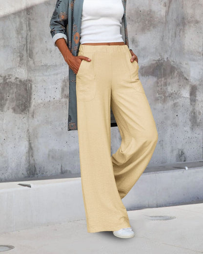 Effortless Wide-Leg Pocket Pants | Azaria