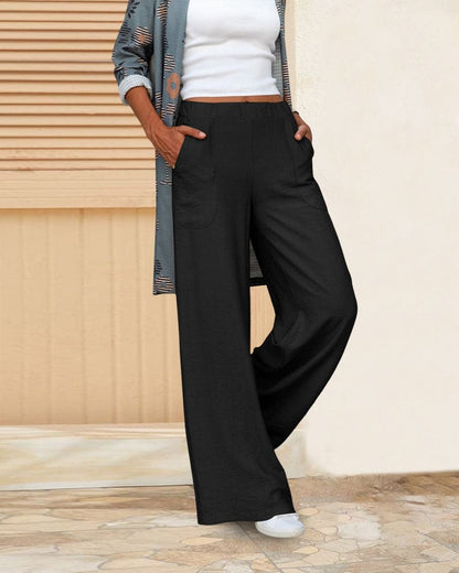 Effortless Wide-Leg Pocket Pants | Azaria