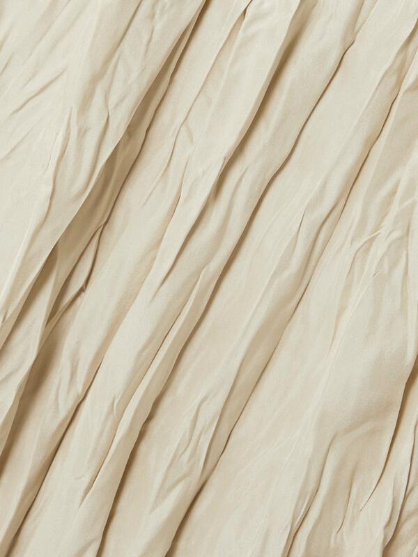 Women Maxi Dress Neutral Crinkled Fabric | Elegant Charm-4
