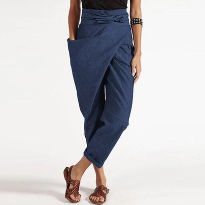 Women Asymmetrical Wrap-Leg Pants | Daleyza